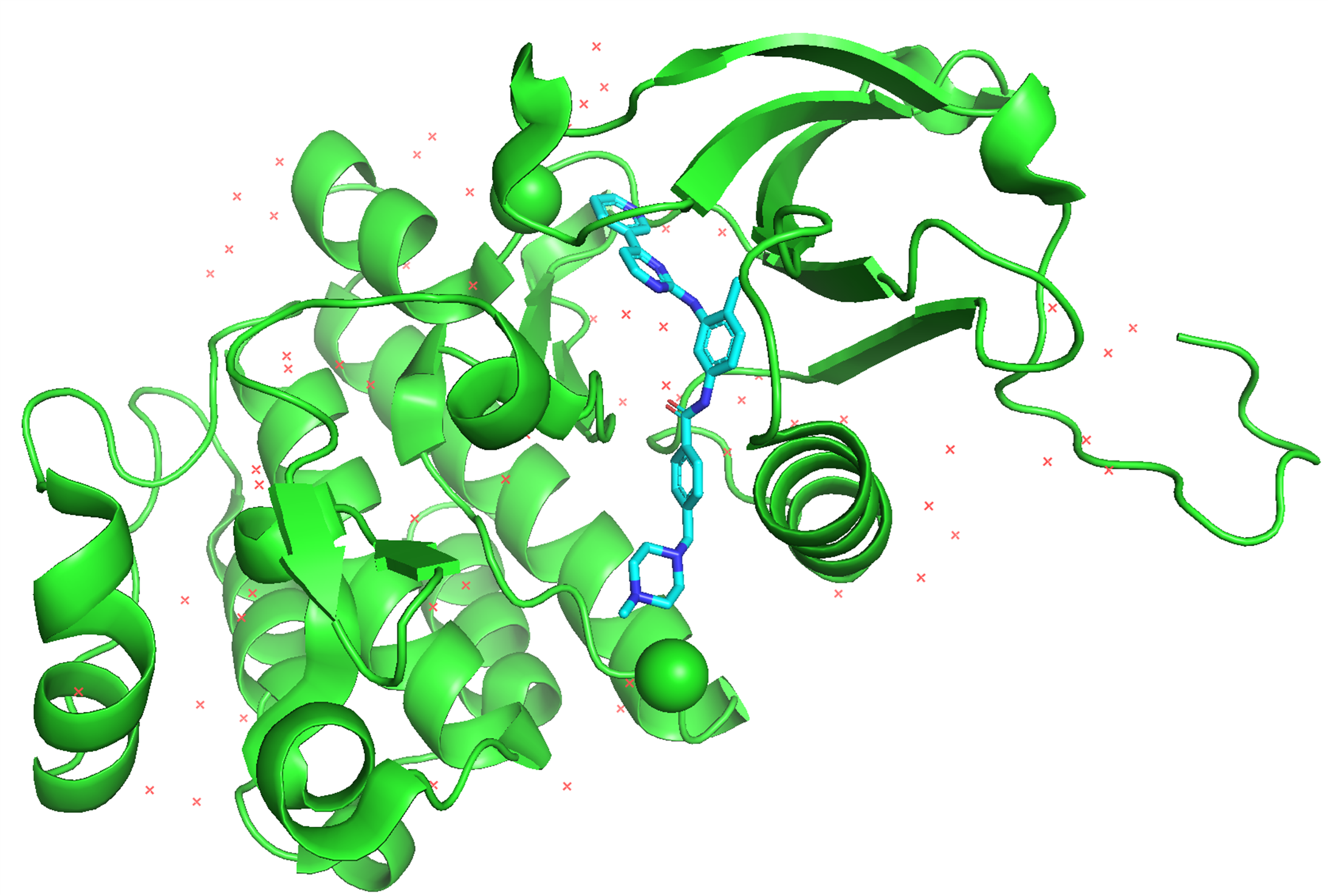 Binding of imatinib to ABL kinase domain